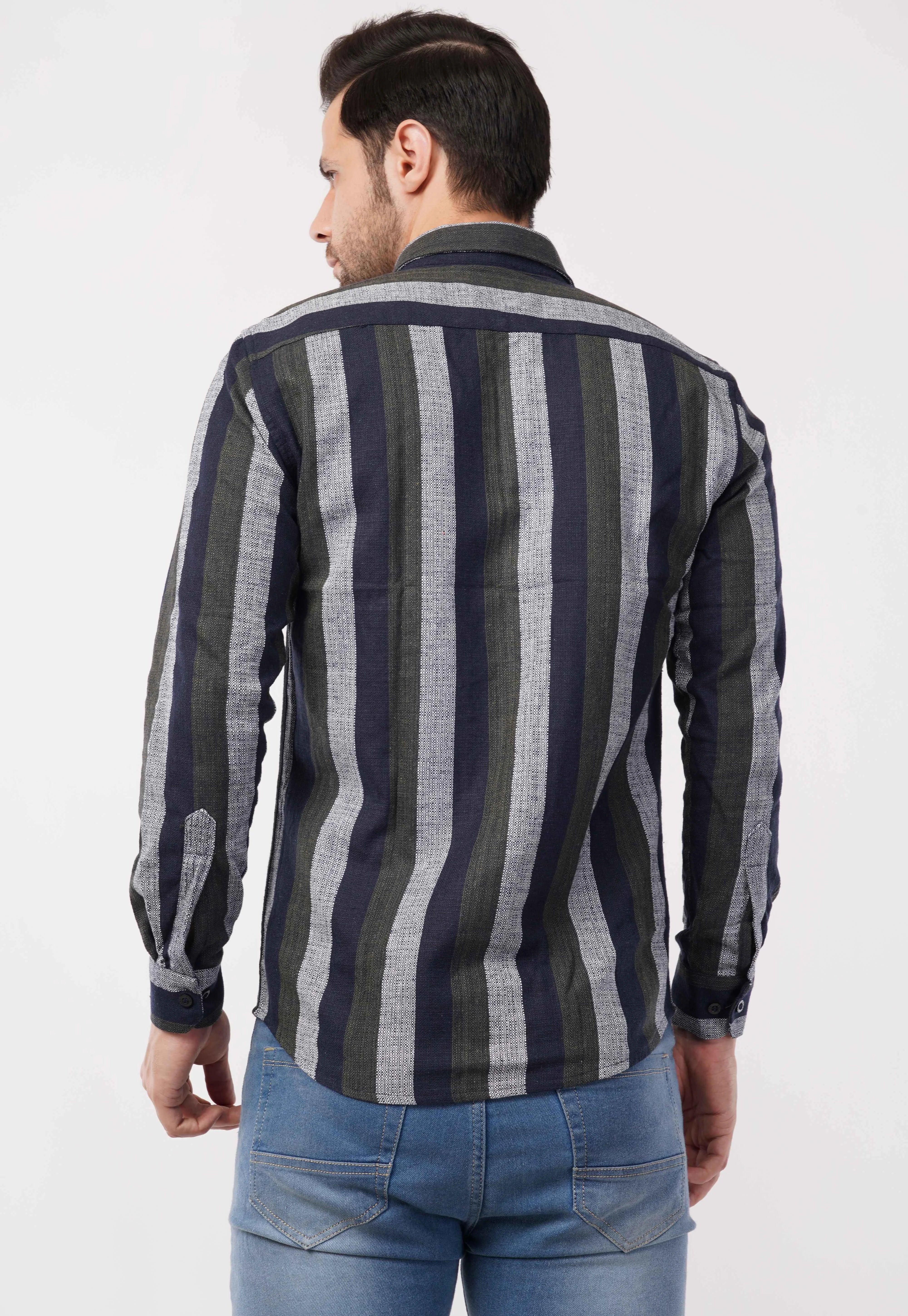 Shadow Stripe Full Sleeve Shirt